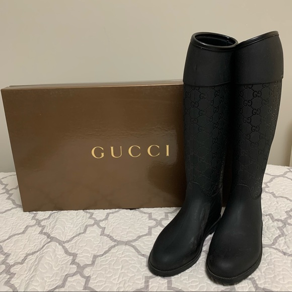 Gucci Knee High Rubber Rainboots - Picture 5 of 6